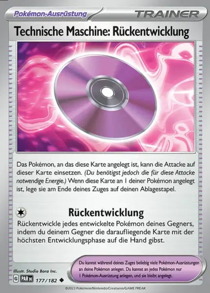 Technische Maschine Rueckentwicklung PAR DE 177/182 – Pokémon Paradoxrift Karte