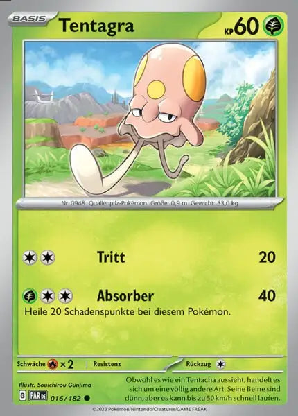 Tentagra PAR DE 016/182 – Pokémon Paradoxrift Karte