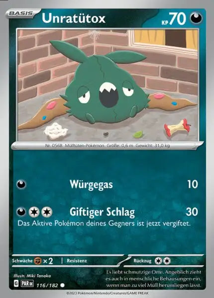 Unratuetox PAR DE 116/182 – Pokémon Paradoxrift Karte