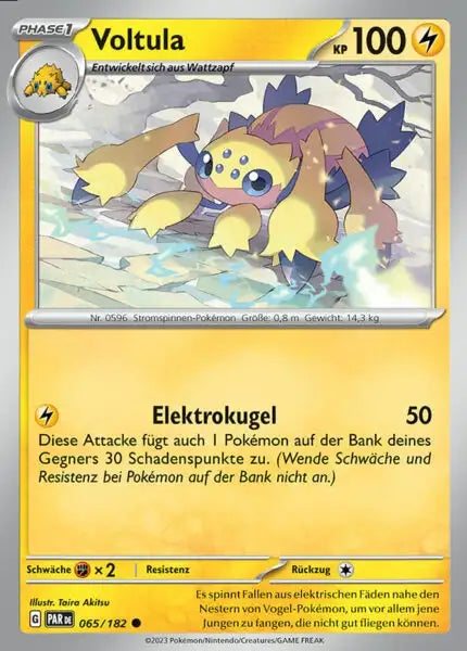 Voltula PAR DE 065/182 – Pokémon Paradoxrift Karte