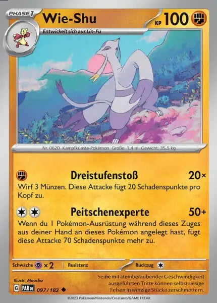 Wie Shu PAR DE 097/182 – Pokémon Paradoxrift Karte