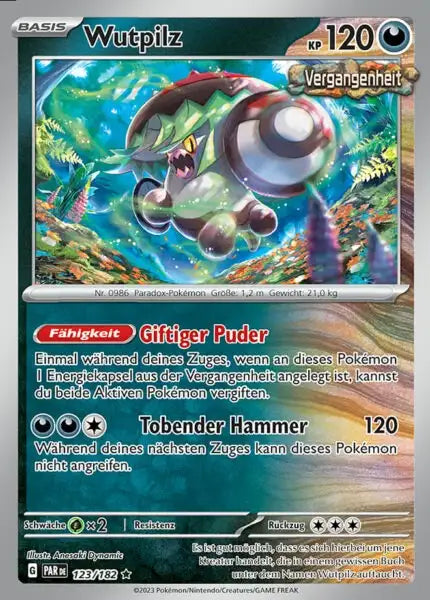 Wutpilz PAR DE 123/182 – Pokémon Paradoxrift Karte
