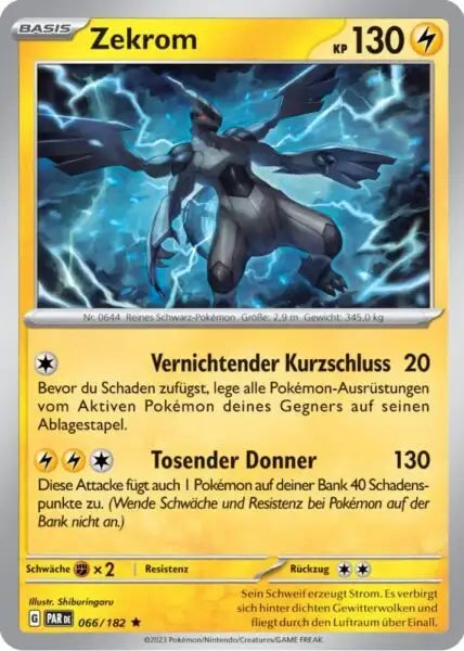 Zekrom PAR DE 066/182 – Pokémon Paradoxrift Karte