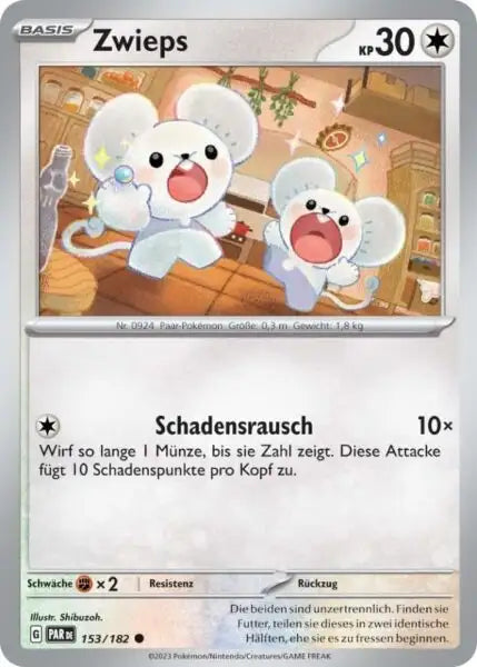 Zwieps PAR DE 153/182 – Pokémon Paradoxrift Karte