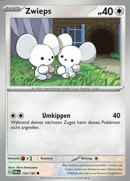Zwieps PAR DE 154/182 – Pokémon Paradoxrift Karte