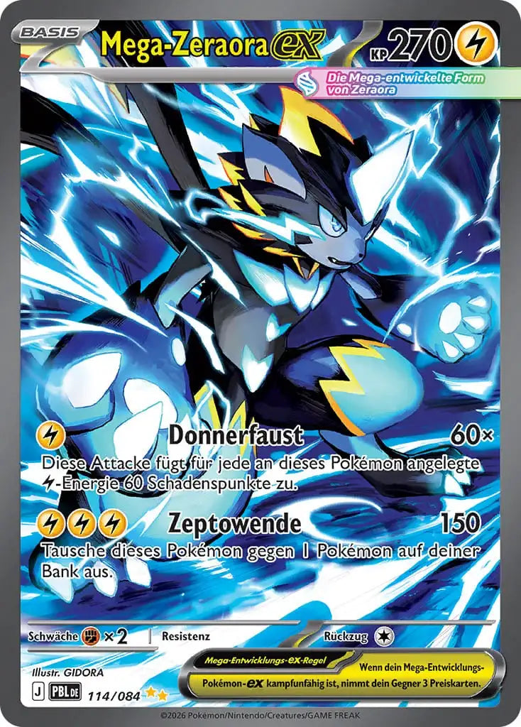 pokemon PBL mega zeraora ex 114 084 de