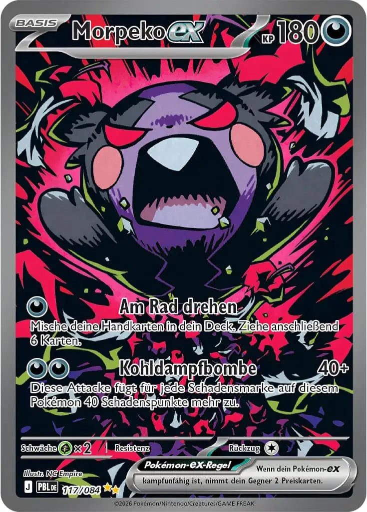 pokemon PBL morpeko ex 117 084 de
