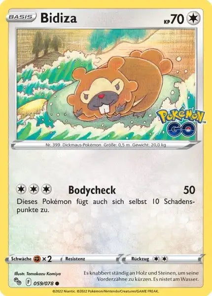 Bidiza 059/078 – Pokémon Pokémon GO Karte