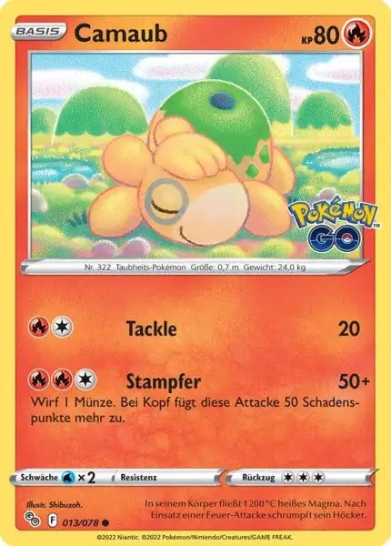 Camaub 013/078 – Pokémon Pokémon GO Karte