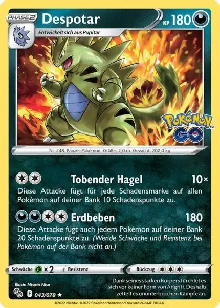 Despotar 043/078 – Pokémon Pokémon GO Karte