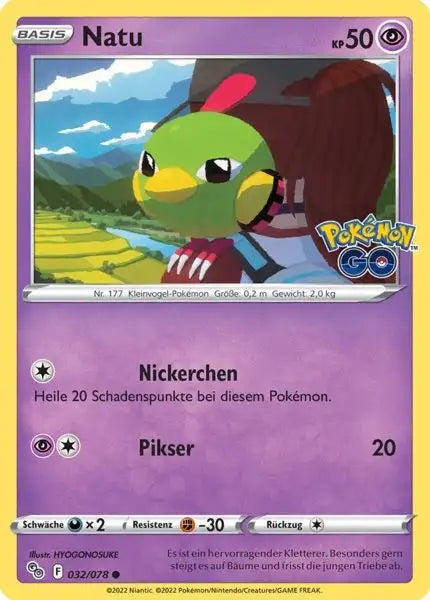 Natu 032/078 – Pokémon Pokémon GO Karte