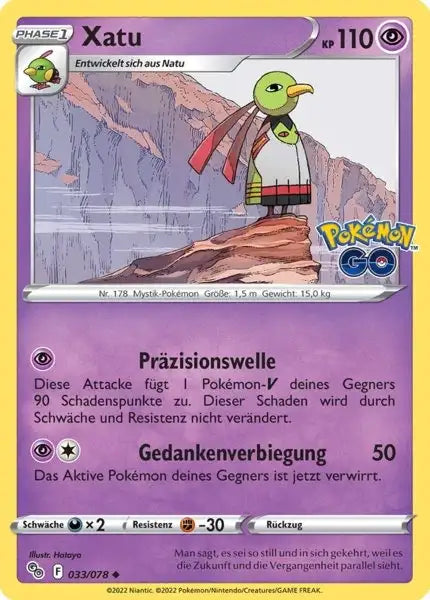 Xatu 033/078 – Pokémon Pokémon GO Karte