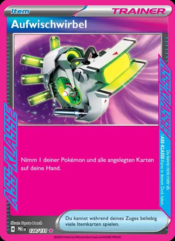 Aufwischwirbel 128/131 – Pokémon Prismatische Entwicklungen Karte