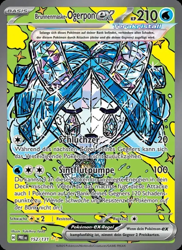 Brunnenmaske ogerpon ex 152/131 – Pokémon Prismatische Entwicklungen Karte