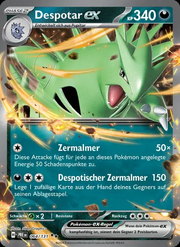 Despotar ex 064/131 – Pokémon Prismatische Entwicklungen Karte