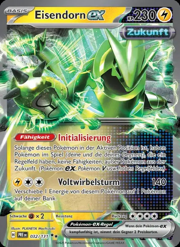 Eisendorn ex 032/131 – Pokémon Prismatische Entwicklungen Karte
