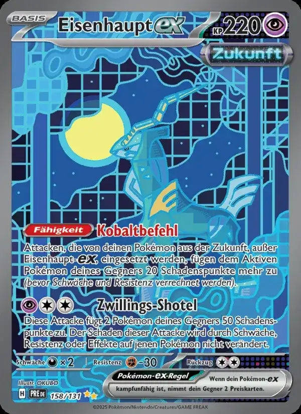 Eisenhaupt ex 158/131 – Pokémon Prismatische Entwicklungen Karte