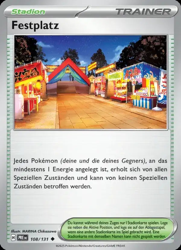Festplatz 108/131 – Pokémon Prismatische Entwicklungen Karte