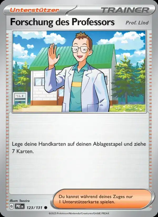 Forschung des professors 123/131 – Pokémon Prismatische Entwicklungen Karte