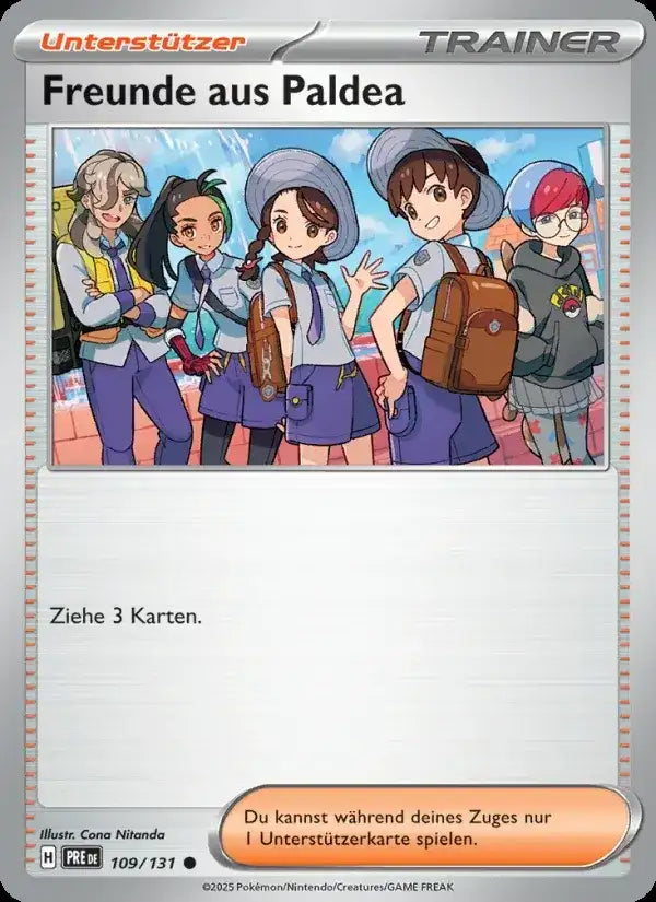 Freunde aus paldea 109/131 – Pokémon Prismatische Entwicklungen Karte