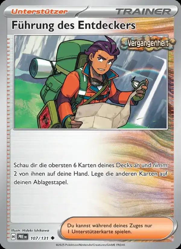 Fuhrung des entdeckers 107/131 – Pokémon Prismatische Entwicklungen Karte