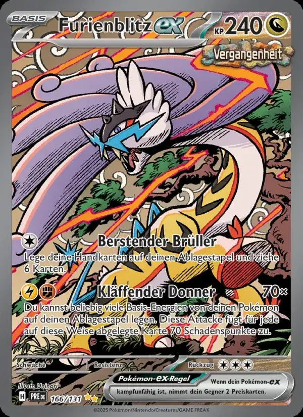 Furienblitz ex 166/131 – Pokémon Prismatische Entwicklungen Karte