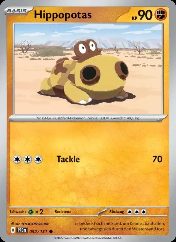 Hippopotas 052/131 – Pokémon Prismatische Entwicklungen Karte