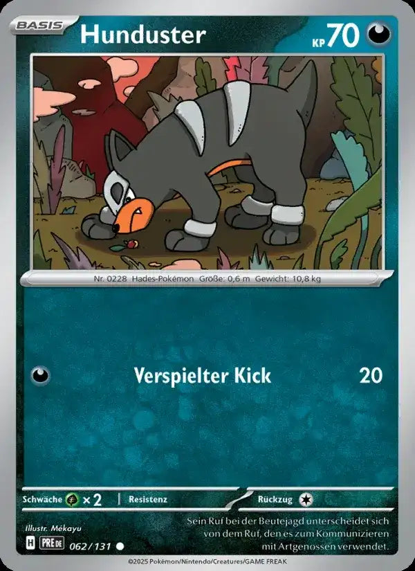 Hunduster 062/131 – Pokémon Prismatische Entwicklungen Karte
