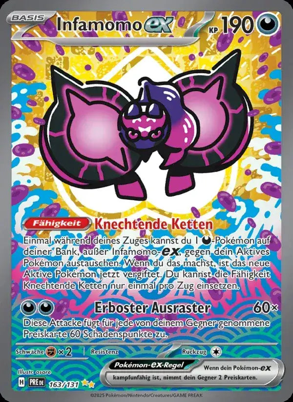 Infamomo ex 163/131 – Pokémon Prismatische Entwicklungen Karte