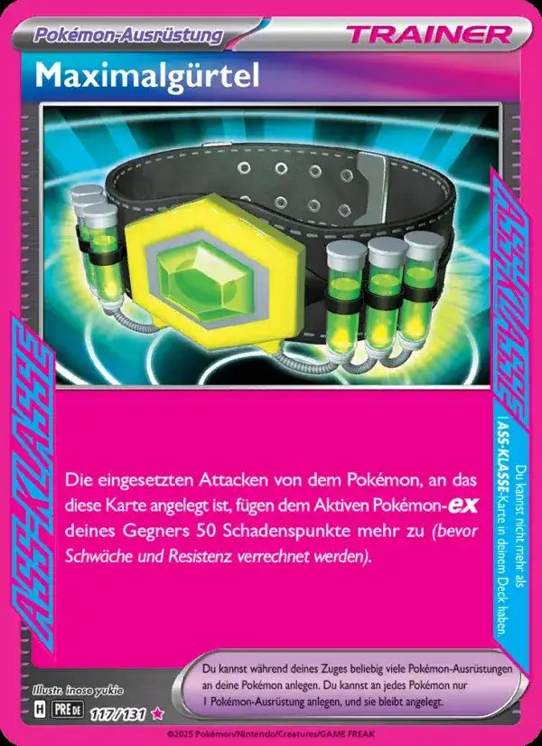 Maximalgurtel 117/131 – Pokémon Prismatische Entwicklungen Karte