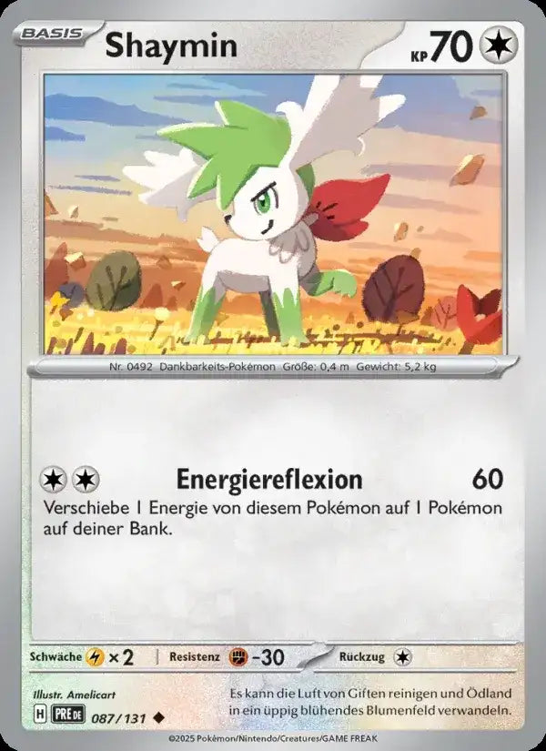 Shaymin 087/131 – Pokémon Prismatische Entwicklungen Karte