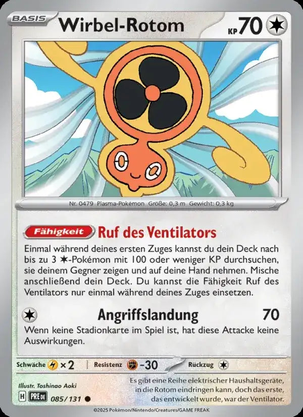 Wirbel rotom 085/131 – Pokémon Prismatische Entwicklungen Karte