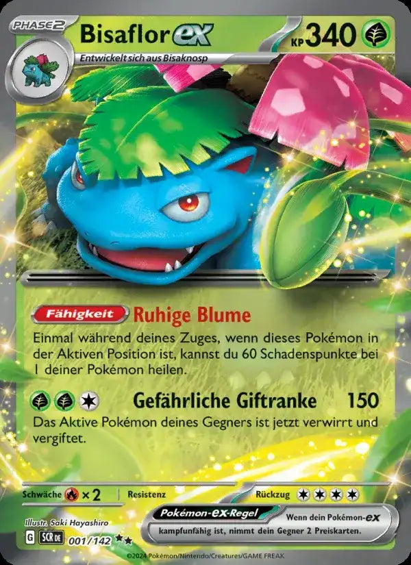 Bisaflor ex 001/142 – Pokémon Stellarkrone Karte