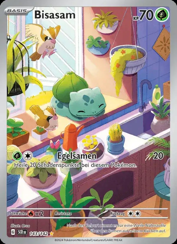 Bisasam 143/142 – Pokémon Stellarkrone Karte
