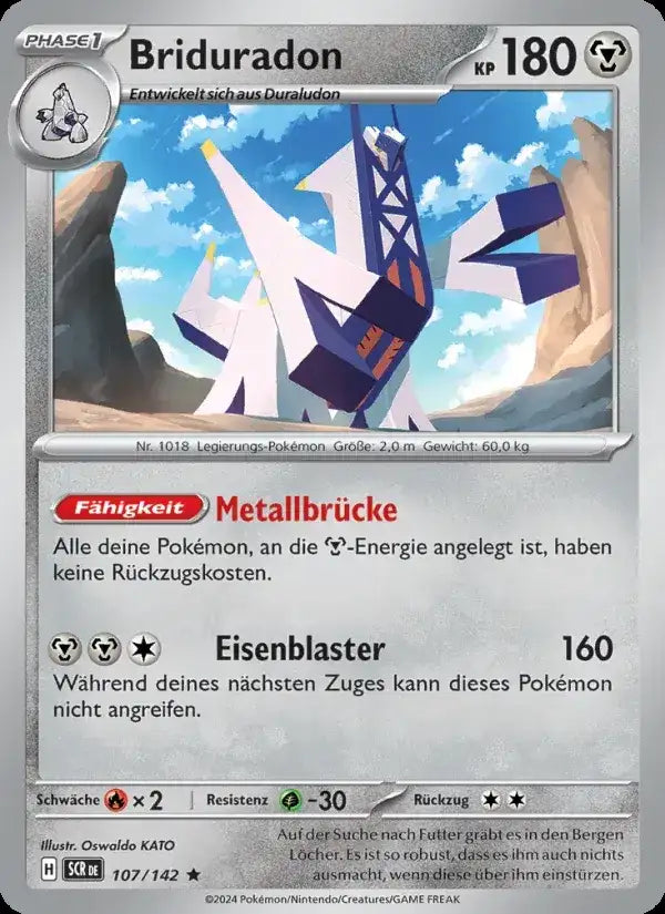 Briduradon 107/142 – Pokémon Stellarkrone Karte
