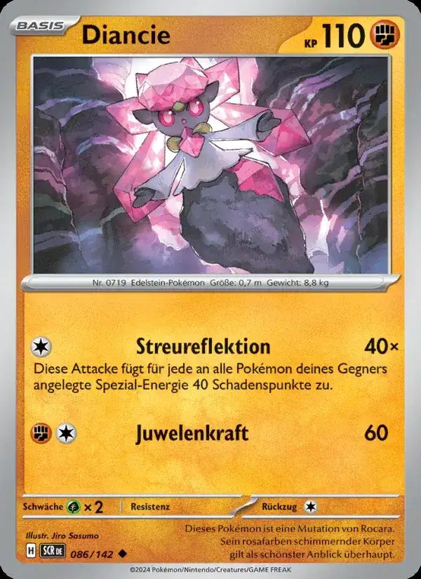 Diancie 086/142 – Pokémon Stellarkrone Karte
