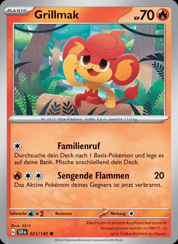 Grillmak 021/142 – Pokémon Stellarkrone Karte