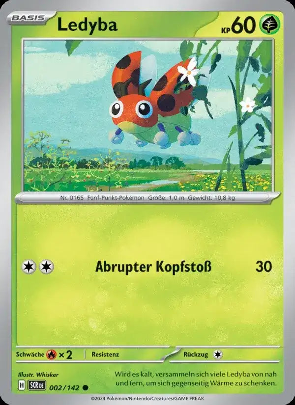 Ledyba 002/142 – Pokémon Stellarkrone Karte
