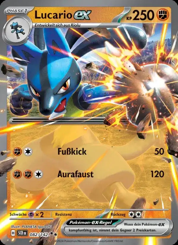 Lucario ex 082/142 – Pokémon Stellarkrone Karte