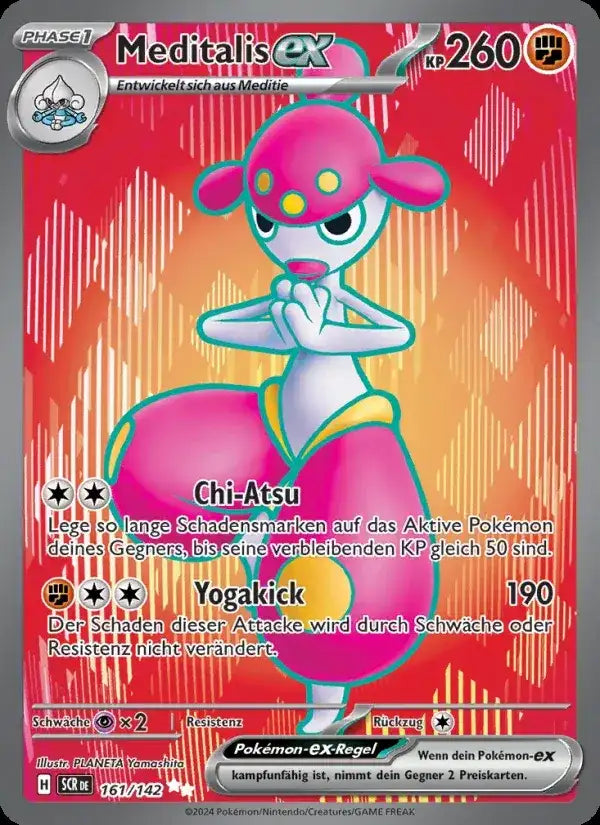 Meditalis ex 161/142 – Pokémon Stellarkrone Karte
