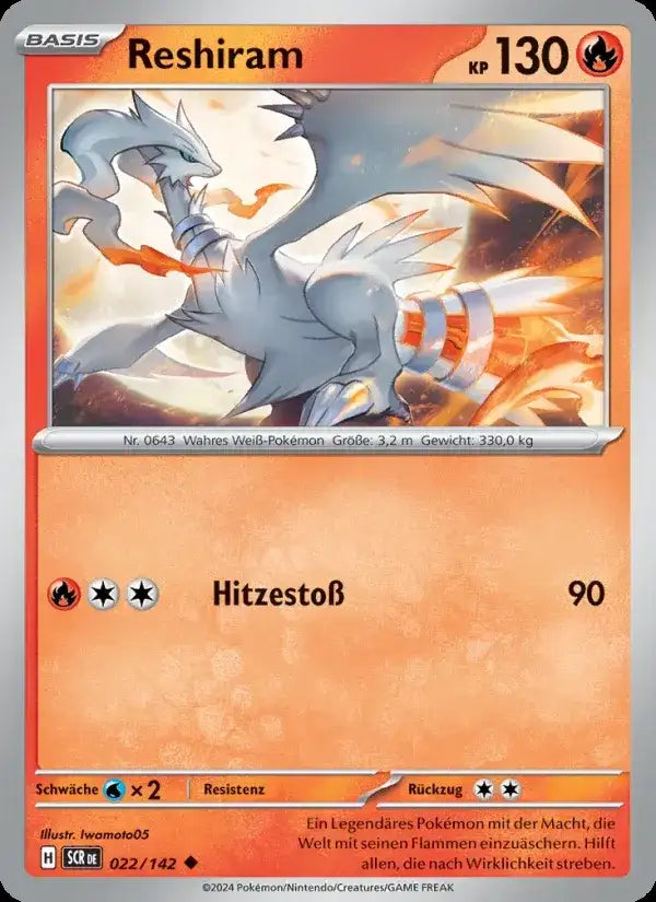 Reshiram 022/142 – Pokémon Stellarkrone Karte