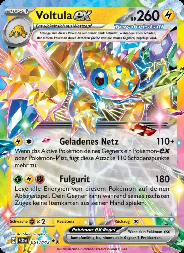 Voltula ex 051/142 – Pokémon Stellarkrone Karte