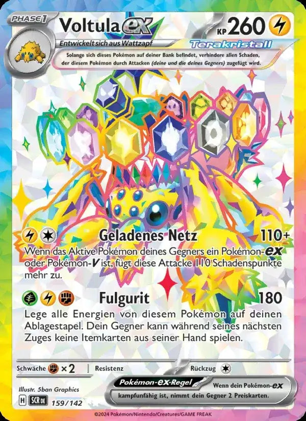 Voltula ex 159/142 – Pokémon Stellarkrone Karte
