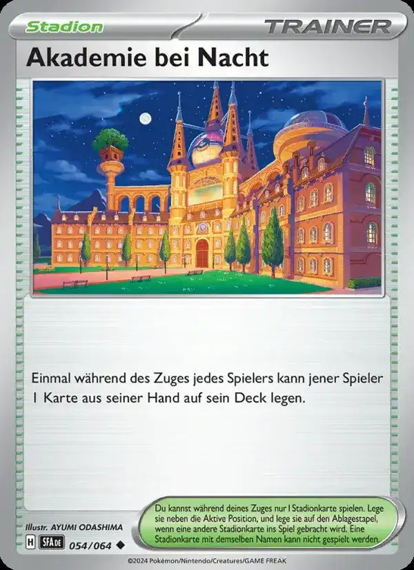 Akademie bei nacht 054/064 – Pokémon Nebel der Sagen Karte