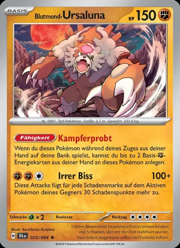 Blutmond ursaluna 025/064 – Pokémon Nebel der Sagen Karte