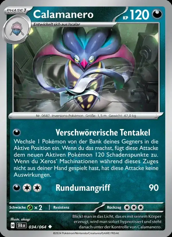 Calamanero 034/064 – Pokémon Nebel der Sagen Karte