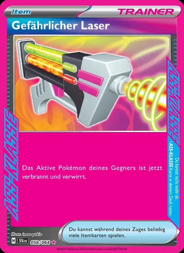 Gefahrlicher laser 058/064 – Pokémon Nebel der Sagen Karte