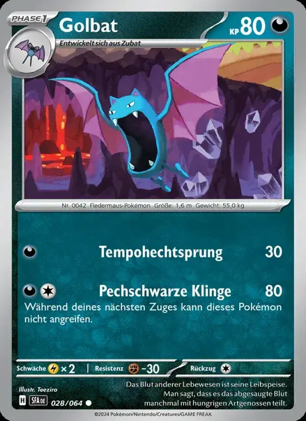 Golbat 028/064 – Pokémon Nebel der Sagen Karte