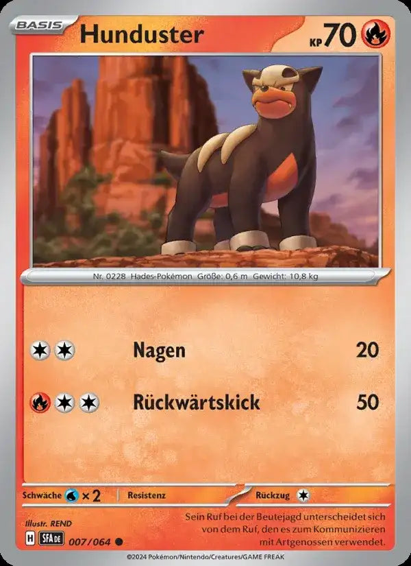 Hunduster 007/064 – Pokémon Nebel der Sagen Karte