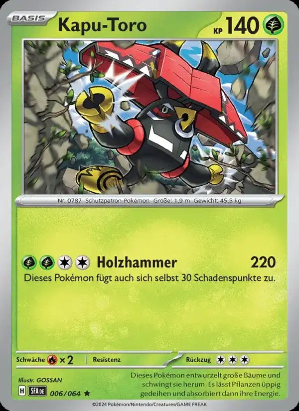 Kapu toro 006/064 – Pokémon Nebel der Sagen Karte